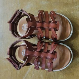 Wonder Nation Brown Woven Sandals